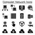 Computer network, Server, Hosting icons