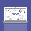 Computer Network Server System concept Royalty Free Stock Photo