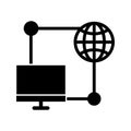 Computer network Vector icon which can easily modify or edit Royalty Free Stock Photo