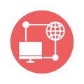 Computer network Vector icon which can easily modify or edit Royalty Free Stock Photo