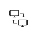 Computer, networking icon. Simple line, outline vector elements of storage and cloud icons for ui and ux, website or mobile Royalty Free Stock Photo