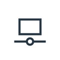 computer networking icon vector from network concept. Thin line illustration of computer networking editable stroke. computer Royalty Free Stock Photo