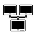 Computer networking Vector Icon which can easily modify or edit Royalty Free Stock Photo