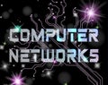 Computer Networks Showing Global Communications And Networked Royalty Free Stock Photo