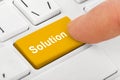 Computer notebook keyboard with Solutions key Royalty Free Stock Photo