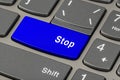 Computer notebook keyboard with Stop key Royalty Free Stock Photo