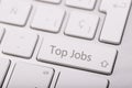 Computer notebook keyboard with top job key Royalty Free Stock Photo