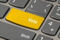 Computer notebook keyboard with Vote key Royalty Free Stock Photo