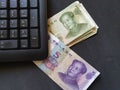 computer numeric keypad and Chinese money