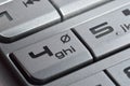 Computer numerical keyboard in grey color Royalty Free Stock Photo