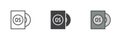 Computer operating system different style icon set