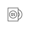 Computer operating system line icon
