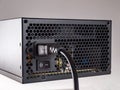 Computer part for system unit assembly, power supply for computer close-up, choice of quiet silent reliable power suppl