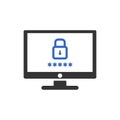 Computer password lock icon