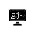 Computer pc chemistry hco icon. Simple online study icons for ui and ux website or mobile application