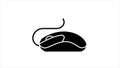 computer peripheral mouse silhouette icon for technology and electronics Royalty Free Stock Photo