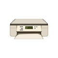 computer photo printer cartoon vector illustration