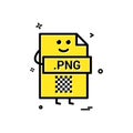 Computer png file format type icon vector design Royalty Free Stock Photo
