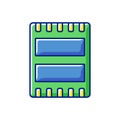 Computer port RGB color icon