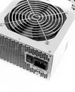 Computer power supply cooling fan on a white background Royalty Free Stock Photo