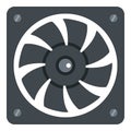 Computer power supply fan icon isolated Royalty Free Stock Photo