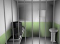 Computer in Prison Royalty Free Stock Photo