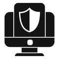 Computer privacy icon simple vector. Data protect Royalty Free Stock Photo
