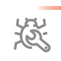 Computer problems fixing vector icon Royalty Free Stock Photo