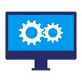 Computer processing data and system optimization icon