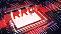 Computer processing work Notify a security alarm error.computer system notification,Error System hacked Royalty Free Stock Photo