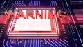 Computer processing work Notify a security alarm error.computer system notification,Warning System hacked Royalty Free Stock Photo