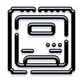 Computer processor chip hardware technology icon Royalty Free Stock Photo