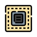 Computer processor chip icon representing technology and innovation Royalty Free Stock Photo