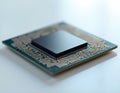 Computer Processor Chip Isolated on White Background Royalty Free Stock Photo