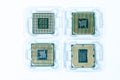 Computer processor CPU Central processing unit microchip isolated on white background Royalty Free Stock Photo