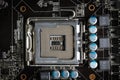 Computer processor socket Royalty Free Stock Photo