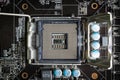 Computer processor socket Royalty Free Stock Photo