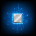 Computer processor technology vector Royalty Free Stock Photo