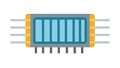 Computer Processor Unit, Microchip Technology, vector design Generative AI Royalty Free Stock Photo