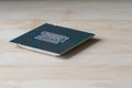 A computer processor on a wooden background. Side view. Close up Royalty Free Stock Photo