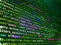 Computer program preview. Python programming developer code. Background of software developer script. Programming code abstract Royalty Free Stock Photo