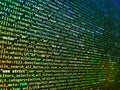 Computer program preview. Tensorflow AI concept. Shallow Depth of Field effect. Computer code on laptop web developing. Abstract Royalty Free Stock Photo
