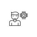 computer programmer, it engineer, software engineer icon. Element of technology icon for mobile concept and web apps. Thin line Royalty Free Stock Photo