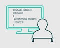 Computer Programmer line Icon