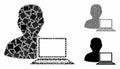 Computer programmer Mosaic Icon of Rough Items Royalty Free Stock Photo