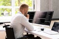 Computer Programmer Writing Program Code On Computer Royalty Free Stock Photo