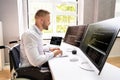 Computer Programmer Writing Program Code On Computer Royalty Free Stock Photo