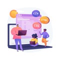 Computer programming camp abstract concept vector illustration. Royalty Free Stock Photo
