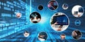 Computer programming, coding and AI artificial intelligence NLP data development Royalty Free Stock Photo