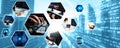 Computer programming, coding and AI artificial intelligence NLP data development Royalty Free Stock Photo